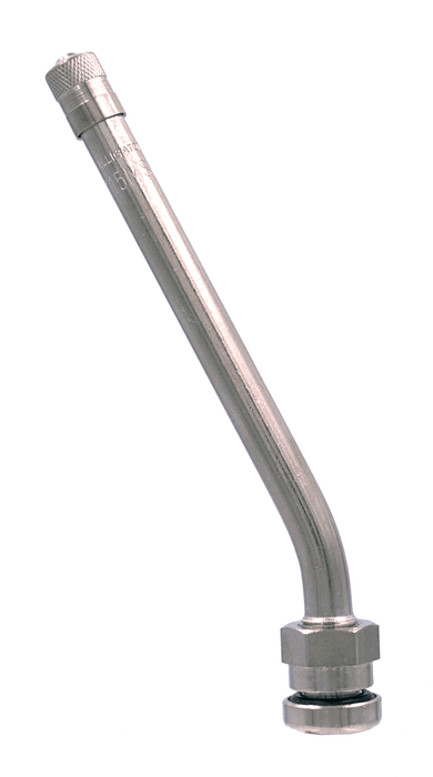 Válvula de neumático de níquel 115 MS con curvatura de 27 grados (paquete de 25)