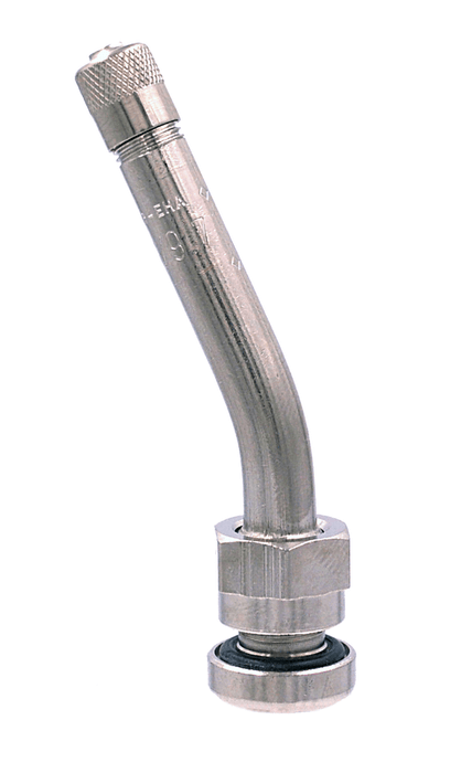 70 MS Nickle Tire Valve w/ 27 Deg. Bend - 25 Pack