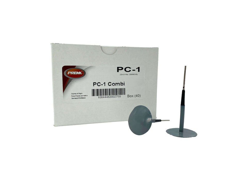 Unidad combinada Prema PC-1, universal, cable conductor, 1/8" para lesiones, parche RD de 1 1/4" (40 cajas)