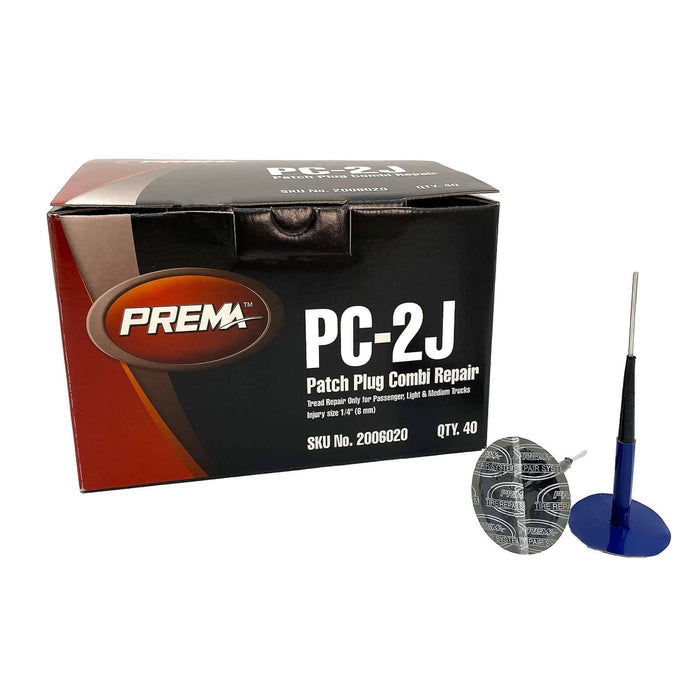 Unidad combinada Prema PC-2J, universal, cable conductor, 1/4" para lesiones, parche RD de 1,7/8" (40 cajas)