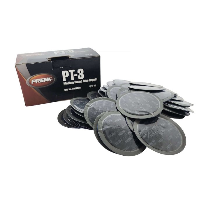 Parche de tubo Prema PT-3, redondo de 2-1/4" (caja de 40)