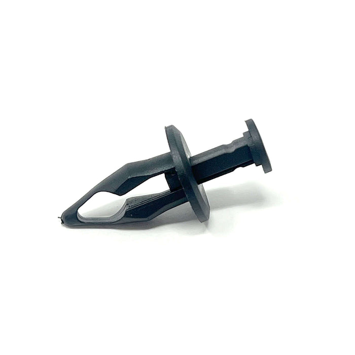 Rejilla de parachoques delantero de nailon negro - Orificio de 9,5 mm, brida de 18 mm, vástago de 23 mm (paquete de 25)