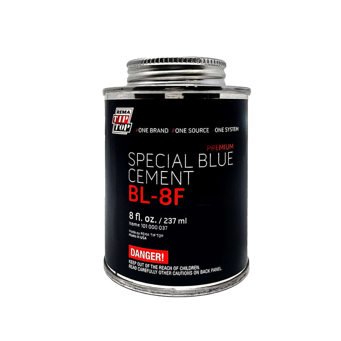 Rema BL-8F Cement, (HD Blue), 8 oz Brush Top Can (Flammable)