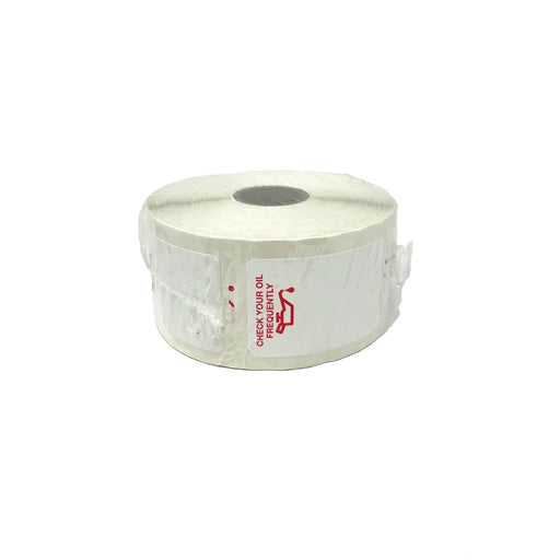Generic Labels, on a roll, w/Red Oil Can Image Static Cling (500 Labels)