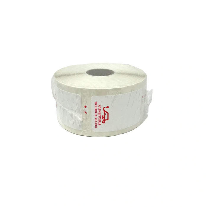 Generic Labels, on a roll, w/Red Oil Can Image Static Cling (500 Labels)