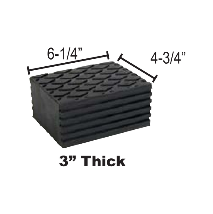 Bloque de goma universal de 6-1/4" x 4-3/4" y 3" de grosor (paquete de 4)