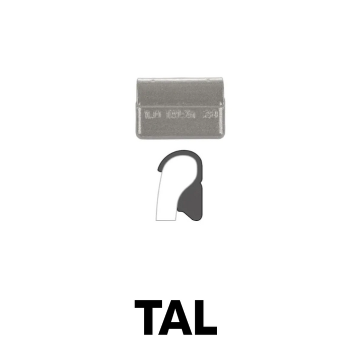 Zinc Clip-On Wheel Weights - TAL Profile - 5 oz - Heavy Duty