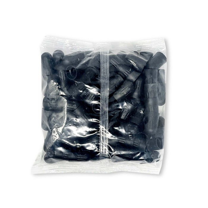 Long Black Plastic Valve Caps 100pcs/Bag