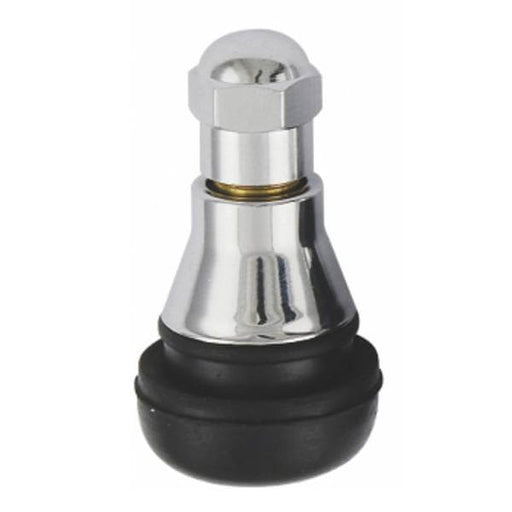 TR412AC - Snap-In Chrome Sleeve Tire Valve - 0.88" Height  - 50pk