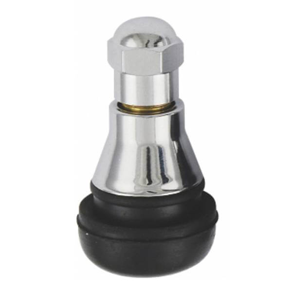 TR412AC - Snap-In Chrome Sleeve Tire Valve - 0.88" Height  - 50pk