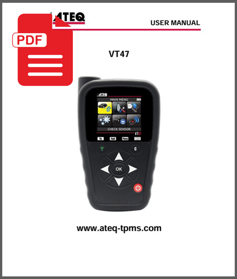 VT47 TPMS Tool Manual