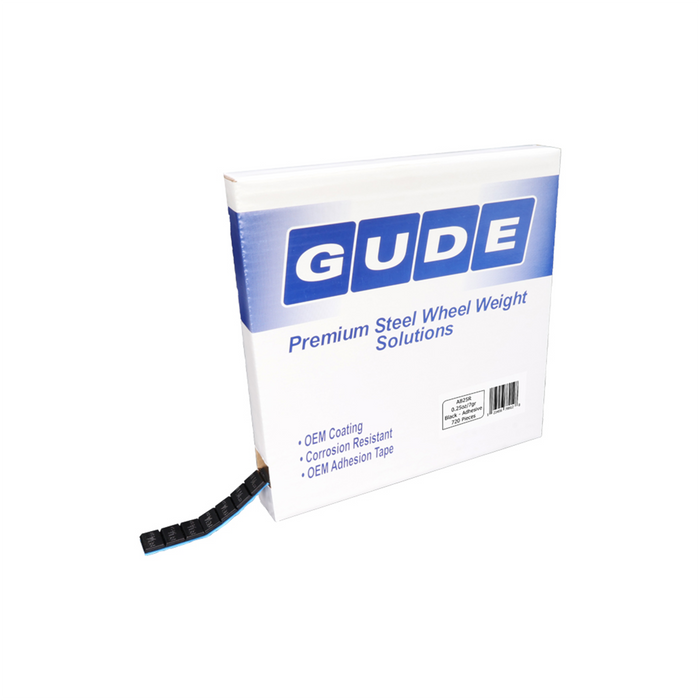 Adhesive Wheel Weight Roll, 1/4 oz, 720 Pc, Black OEM Coating