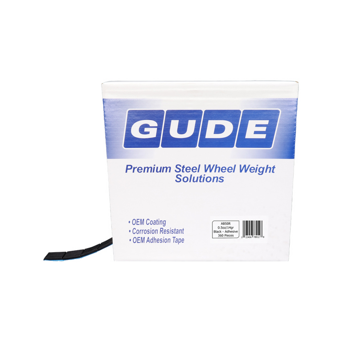 Adhesive Wheel Weight Roll, 1/2 oz, 360 pc, Black Coating