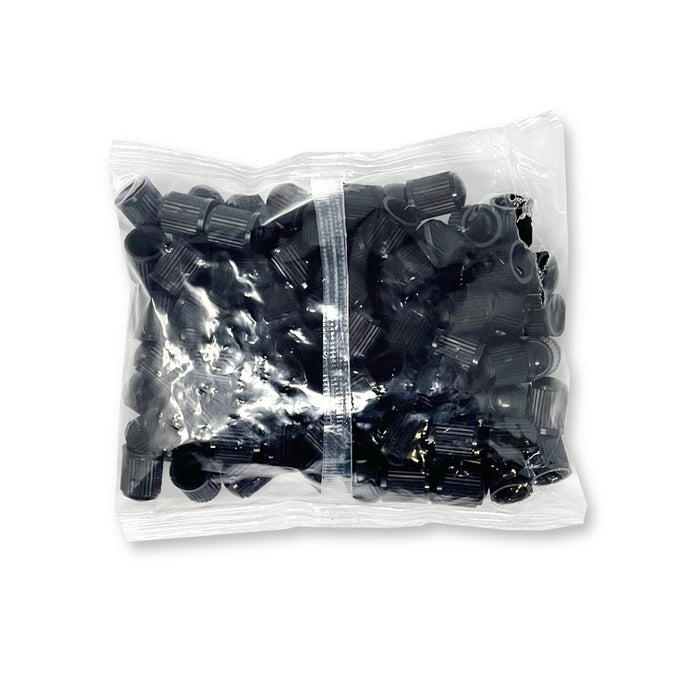 Black Plastic Valve Caps without O-ring  500/box