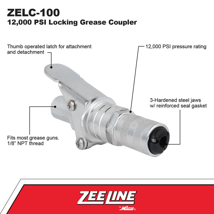 12,000 PSI Locking Grease Coupler
