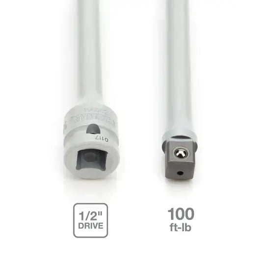 Extensión de torque de 100 ft-lb, color gris, con accionamiento de 1/2 pulgada de Steelman