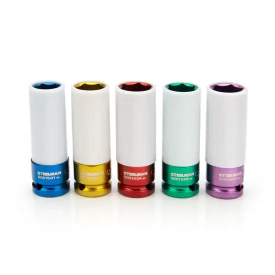 1/2-inch Drive Sleeved Impact Socket Set, 5-Piece