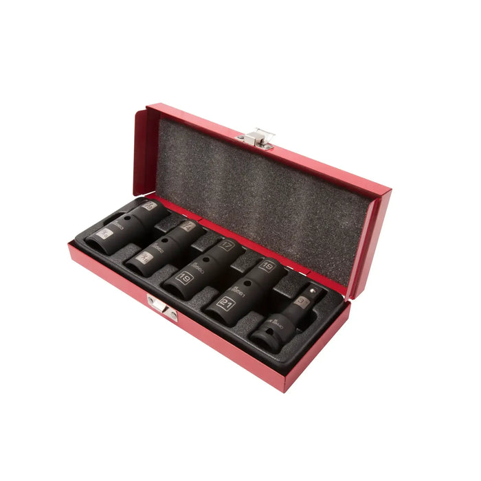 Juego de 5 vasos giratorios de 1/2" con accionamiento