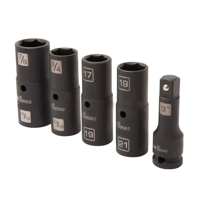 Juego de 5 vasos giratorios de 1/2" con accionamiento