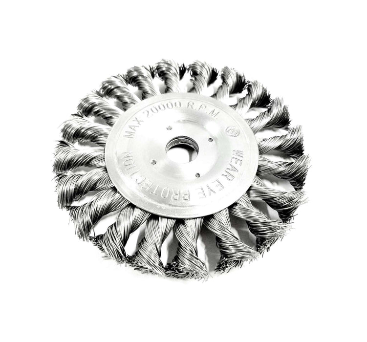 4" Twisted Wire Wheel With 3/8" Hole, 20,000 RPM
