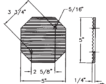 Forward Rubber Arm Pad 5" x 5" x 1/4"  (Pack of 4)