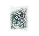 Chrome Plastic Hex Valve Cap with Green Top (100/Box)