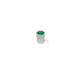 Chrome Plastic Hex Valve Cap with Green Top (100/Box)