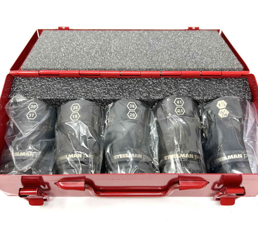5 Piece 1” DR. Combination Budd Wheel Impact Socket Set